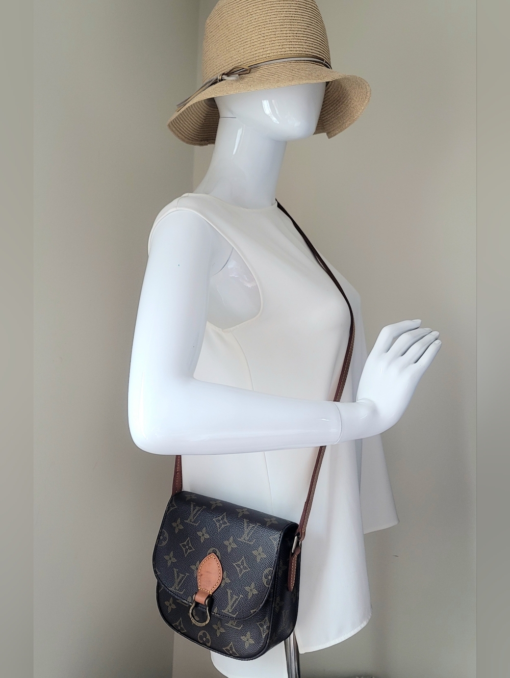 Louis Vuitton Saint Cloud PM Monogram Leather Crossbody Hand Bag Authentic - Picture 15 of 15